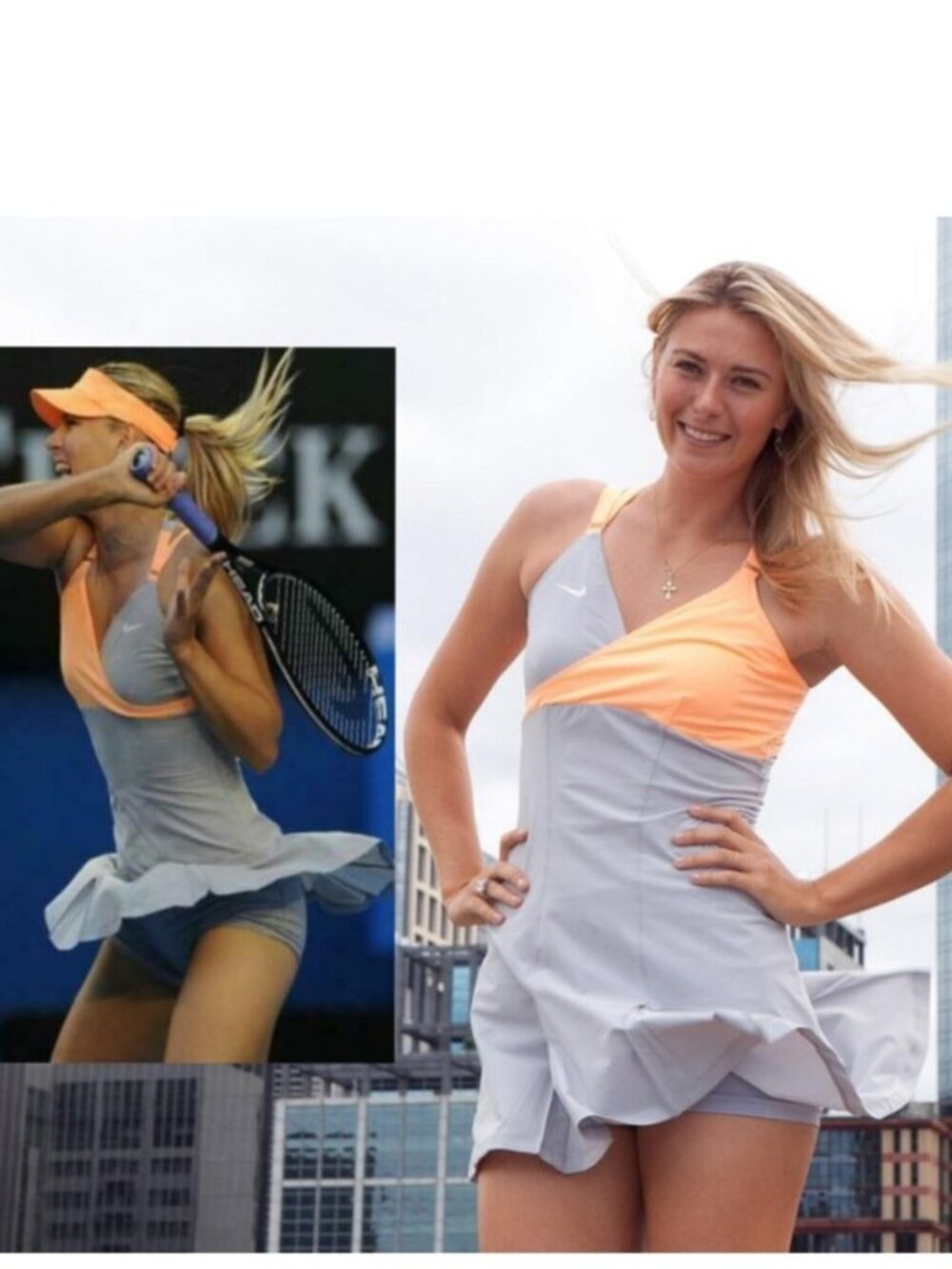 Nwt Nike Maria Sharapova Tennis Dress w/ Bra Pleated Skirt Gray M Medium